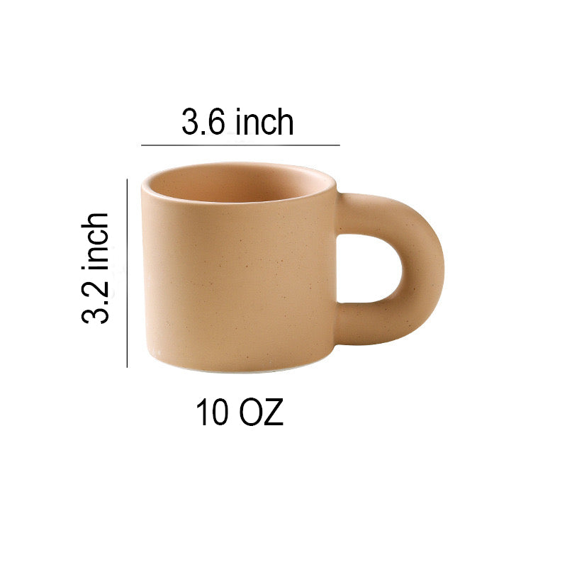10oz HandMade Mug With Big Round Handle