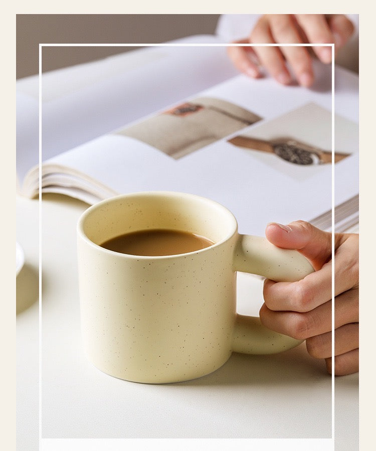 10oz HandMade Mug With Big Round Handle