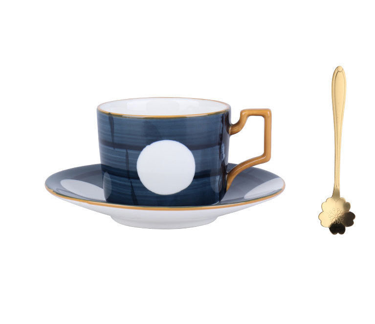 Coffee Cup Set with Saucer 8 Oz - Set of 4