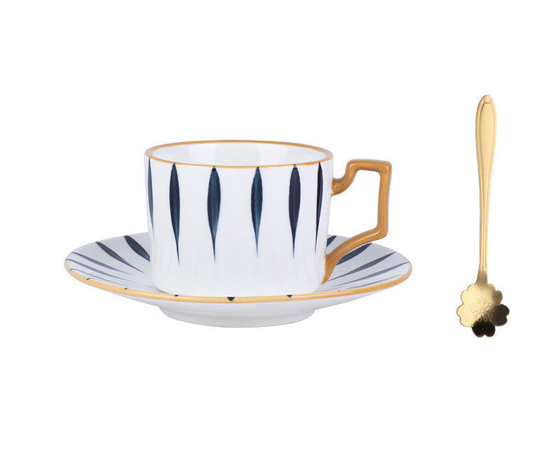 Coffee Cup Set with Saucer 8 Oz - Set of 4