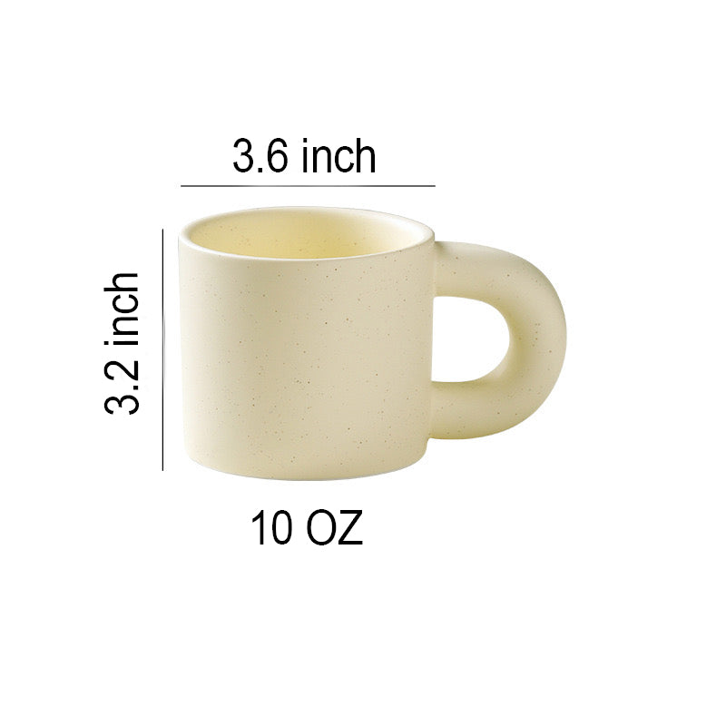 10oz HandMade Mug With Big Round Handle