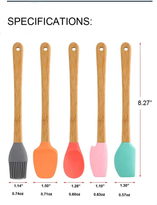 Silicone Small Spatulas Set of 5