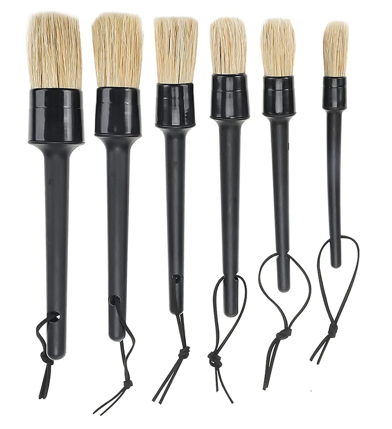 6 Pack Detailing Brush Set, Auto Detail Brushes Kit for Cleaning Car