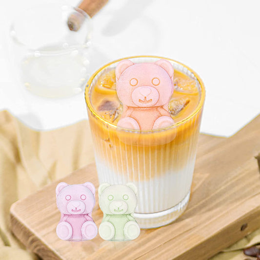 Silicone Bear Ice Molds Cute Pastry Baking Molds 3D Bear Ice Baking Trays