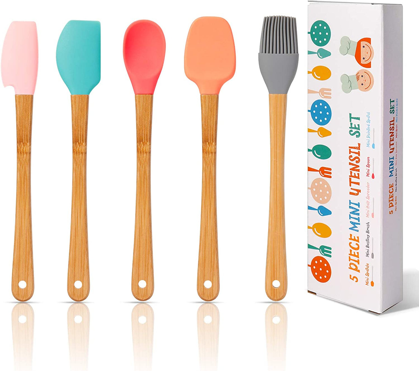 Silicone Small Spatulas Set of 5