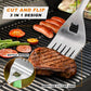 BBQ Tool Set 4pc Grill Accessories with Spatula, Fork, Brush & BBQ Tongs