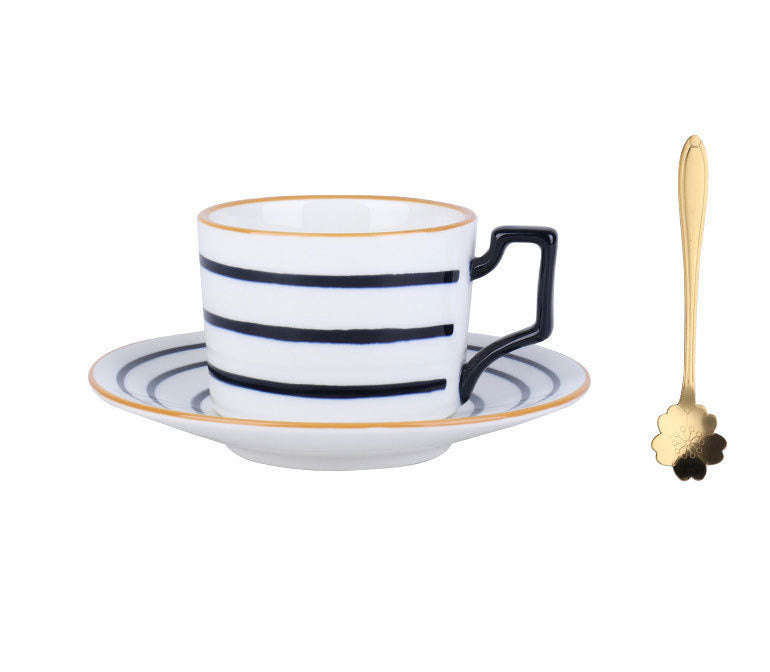 Coffee Cup Set with Saucer 8 Oz - Set of 4