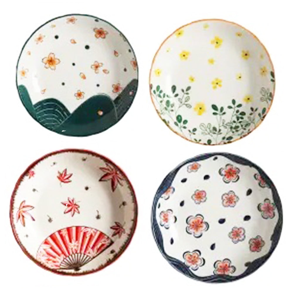 4 Color Dish Set 8" Deep Dinner