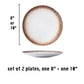 Plate Set of 2, one small 8" one big 10" Steak Plate