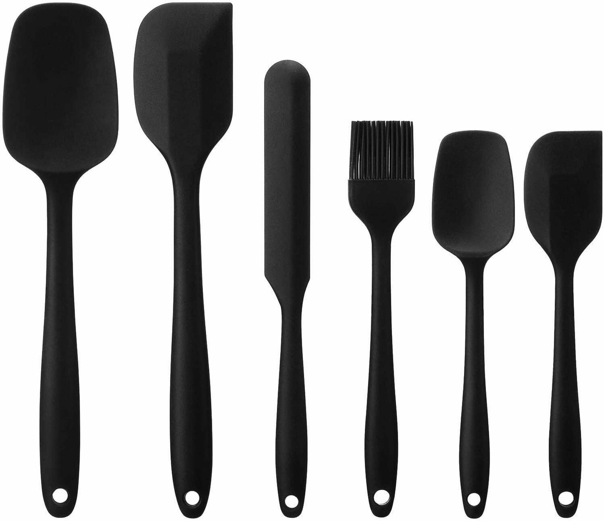 6PCS Silicone Cooking Utensils Set , Heat Resistant,Baking & Serving  Silicone Cooking Utensils,Kitchen Tools Gadgets for Nonstick Cookware  (White)