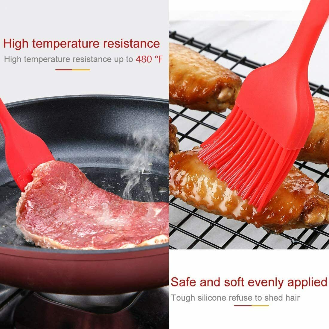 Kitchen Spatula Silicone Utensils Set of 6 Heat Resistant Rubber